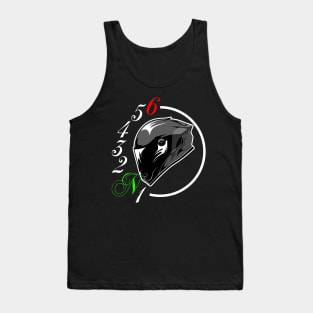 Motorcycle biker Helmet 1N23456 Tank Top